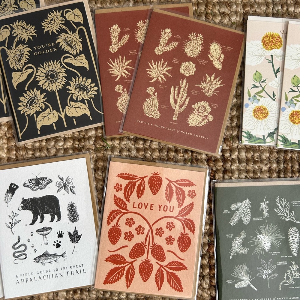 Assorted Botanical Greeting Cards, Stickers, Notepad - Picture 3 of 4